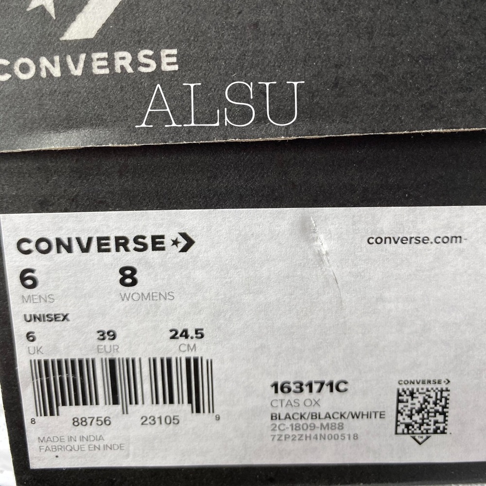 Converse Low Top Patent Leather Black W AUTHENTIC - Picture 6 of 8